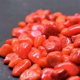 Aquarium pebbles (red, small) - 1 kg