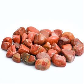 Jasper garden pebbles (red, medium) - 1 kg