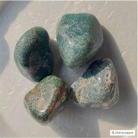 Garden pebbles (sea green color, medium) - 1 kg