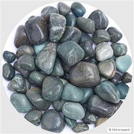 Garden pebbles (aqua green color, medium) - 1 kg
