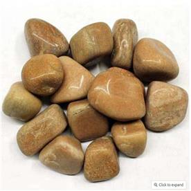 Garden pebbles (camel color, medium) - 1 kg