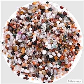 Marble chips pebbles (mix color, small, polished) - 1 kg