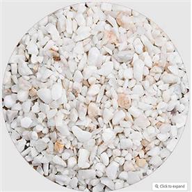 Marble chips pebbles (white, small, polished) - 1 kg