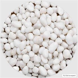 Super marble pebbles (white, small, polished) - 1 kg
