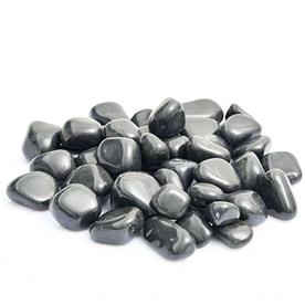 Super granite pebbles (black, medium, polished) - 1 kg
