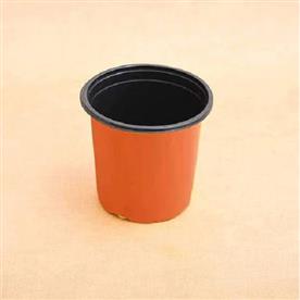 7.2 inch (18 cm) round plastic thermoform pot (terracotta color) (set of 20)