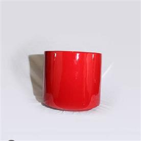 12 inch (30 cm) rnd-1 cylindrical fiberglass planter (red)