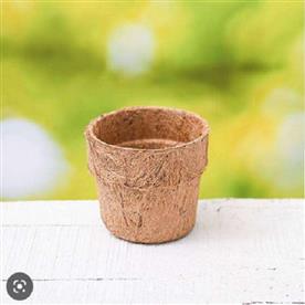 4.3 inch (11 cm) coco round pot (brown)