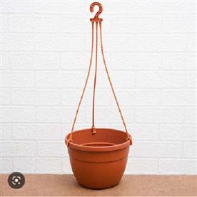7.1 inch (18 cm) corsica no. 18 hanging round plastic pot (terracotta color)