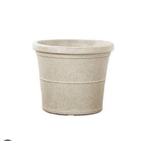 23.2 inch (59 cm) duro no. 60 stone finish round rotomoulded plastic planter (sand color)