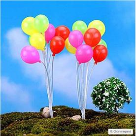 Balloon plastic miniature garden toys (round) - 1 bunch